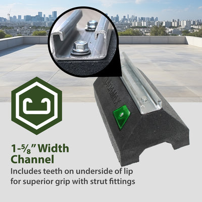 RTS14-10 Rooftop Support Block with 14 Gauge Strut