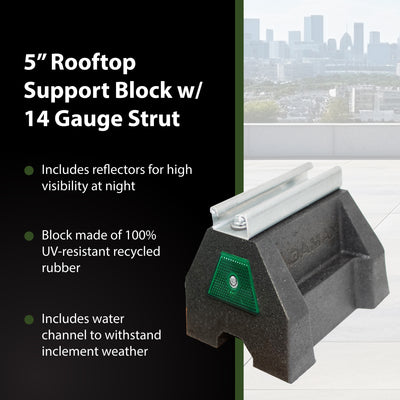 RTS14-5 Rooftop Support Block with 14 Gauge Strut