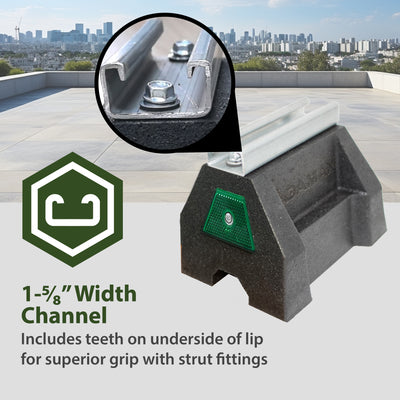 RTS14-5 Rooftop Support Block with 14 Gauge Strut