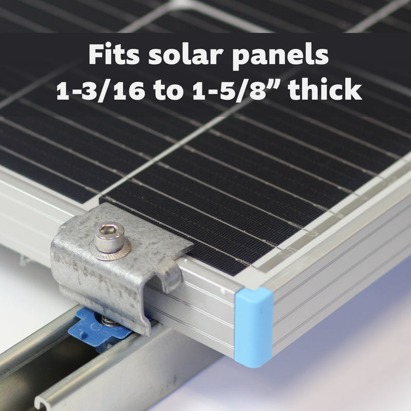 SPEC158-5PK Solar Panel End Clamp for 1-5/8” Strut Channel, 5-pack