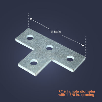 BRT4 TBRACKET 4-HOLE SILVER NO MAGNETS