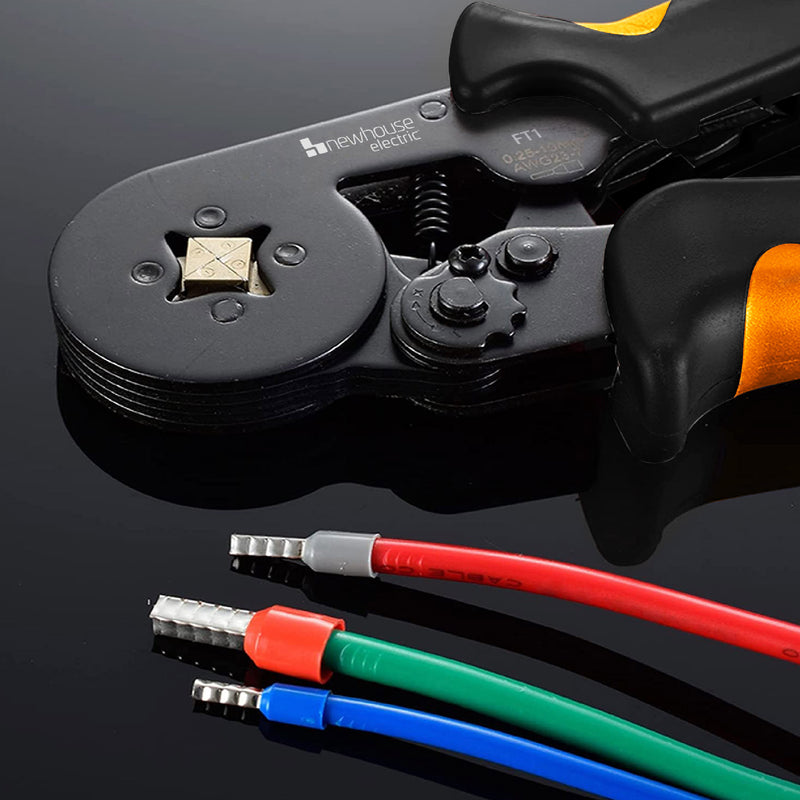 FTK1200 Ferrule Crimping Tool Kit with Wire Crimper Tool, Wire Ferrule Container, and 1200 Wire Connectors