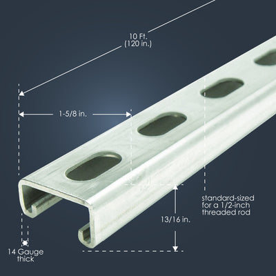 SC14-10-EG Strut Channel 14-Gauge 10-ft EG